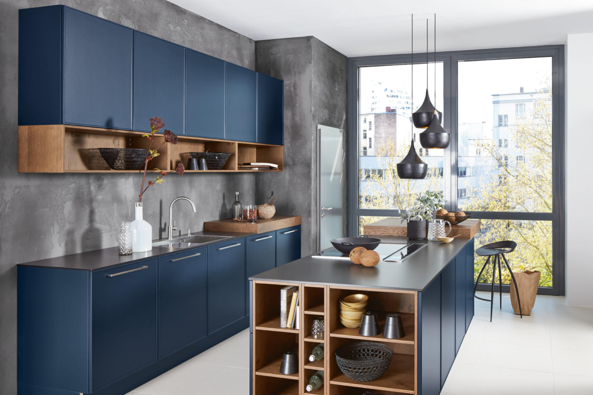 Moderne-KuÌche-Blau